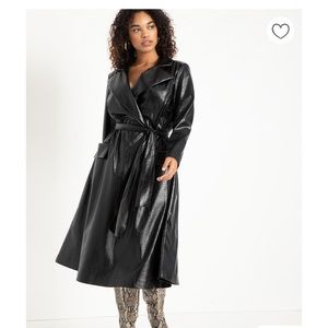 Eloquii croc faux leather trench dress. Size 18. Never been worn.